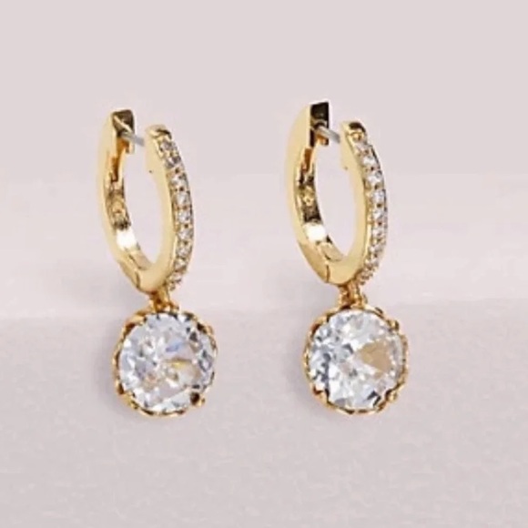 $68 Kate Spade ‘that sparkle’ pave huggie hoops in gold - Picture 8 of 11